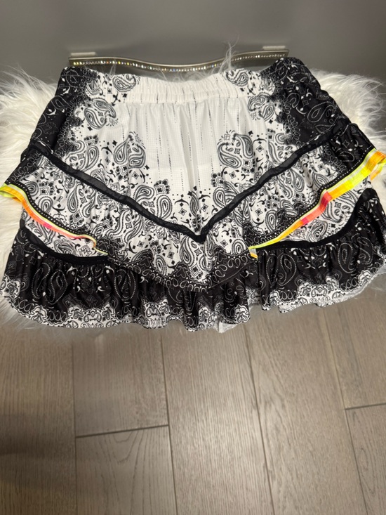 Lucky in Love Dresses & Skirts - Lucky in Love Black and White Paisley Skirt with Ruffle Hem